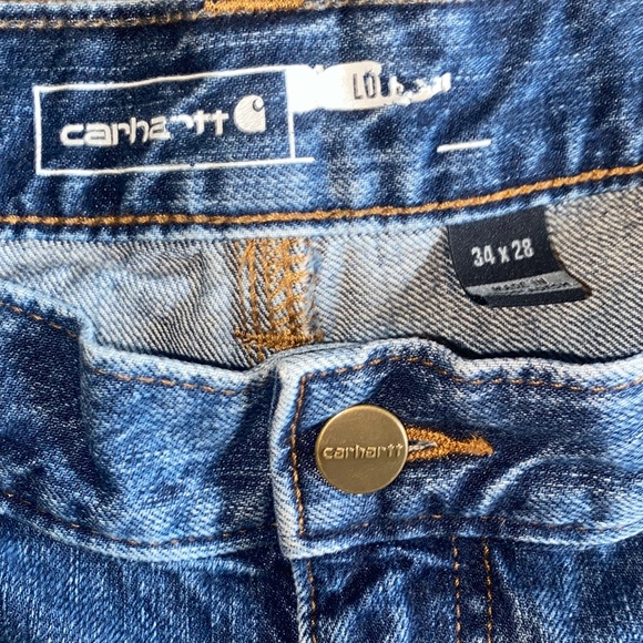 Carhartt Men's Loose Fit Bootcut Denim Jeans - Picture 2 of 4